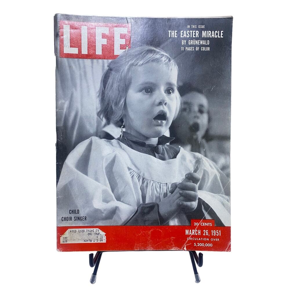 LIFE Magazine March 26 1951 Child Choir Singer Karen Pine Cover Vintage
